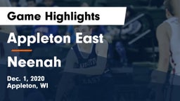 Appleton East  vs Neenah  Game Highlights - Dec. 1, 2020