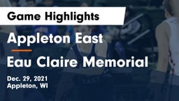 Appleton East  vs Eau Claire Memorial  Game Highlights - Dec. 29, 2021