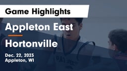 Appleton East  vs Hortonville  Game Highlights - Dec. 22, 2023