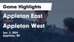 Appleton East  vs Appleton West  Game Highlights - Jan. 2, 2024