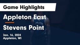 Appleton East  vs Stevens Point  Game Highlights - Jan. 16, 2024