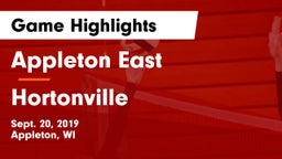 Appleton East  vs Hortonville  Game Highlights - Sept. 20, 2019