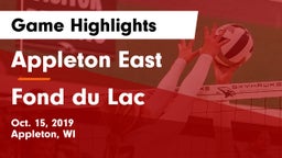 Appleton East  vs Fond du Lac  Game Highlights - Oct. 15, 2019