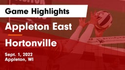 Appleton East  vs Hortonville  Game Highlights - Sept. 1, 2022