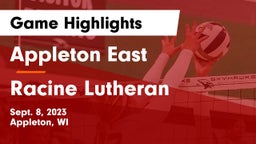Appleton East  vs Racine Lutheran Game Highlights - Sept. 8, 2023