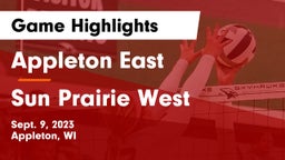 Appleton East  vs Sun Prairie West Game Highlights - Sept. 9, 2023