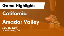 California  vs Amador Valley  Game Highlights - Jan. 16, 2020