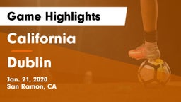 California  vs Dublin  Game Highlights - Jan. 21, 2020