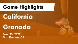 California  vs Granada  Game Highlights - Jan. 23, 2020