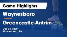 Waynesboro  vs Greencastle-Antrim  Game Highlights - Oct. 24, 2020