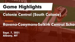 Colonie Central  (South Colonie) vs Ravena-Coeymans-Selkirk Central School District Game Highlights - Sept. 7, 2021