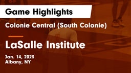 Colonie Central  (South Colonie) vs LaSalle Institute  Game Highlights - Jan. 14, 2023