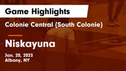 Colonie Central  (South Colonie) vs Niskayuna  Game Highlights - Jan. 20, 2023