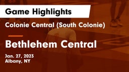 Colonie Central  (South Colonie) vs Bethlehem Central  Game Highlights - Jan. 27, 2023