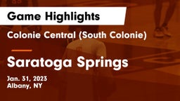 Colonie Central  (South Colonie) vs Saratoga Springs  Game Highlights - Jan. 31, 2023