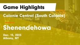 Colonie Central  (South Colonie) vs Shenendehowa  Game Highlights - Dec. 15, 2023