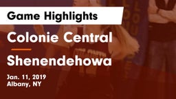 Colonie Central  vs Shenendehowa  Game Highlights - Jan. 11, 2019