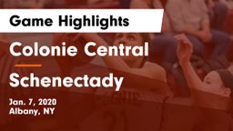 Colonie Central  vs Schenectady  Game Highlights - Jan. 7, 2020