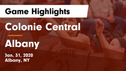 Colonie Central  vs Albany  Game Highlights - Jan. 31, 2020