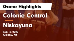 Colonie Central  vs Niskayuna  Game Highlights - Feb. 4, 2020