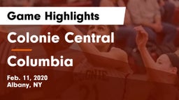 Colonie Central  vs Columbia  Game Highlights - Feb. 11, 2020