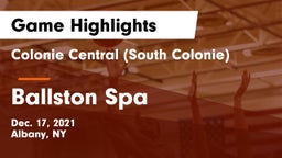 Colonie Central  (South Colonie) vs Ballston Spa  Game Highlights - Dec. 17, 2021