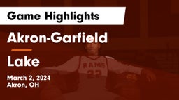  Akron-Garfield  vs Lake  Game Highlights - March 2, 2024