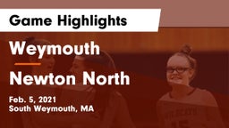 Weymouth  vs Newton North  Game Highlights - Feb. 5, 2021