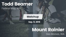 Matchup: Todd Beamer High vs. Mount Rainier  2016