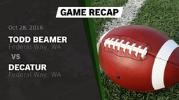 Recap: Todd Beamer  vs. Decatur  2016