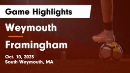 Weymouth  vs Framingham  Game Highlights - Oct. 10, 2023