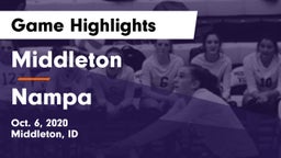 Middleton  vs Nampa  Game Highlights - Oct. 6, 2020