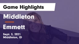 Middleton  vs Emmett  Game Highlights - Sept. 3, 2021