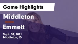 Middleton  vs Emmett  Game Highlights - Sept. 30, 2021