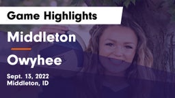 Middleton  vs Owyhee  Game Highlights - Sept. 13, 2022