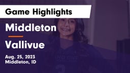 Middleton  vs Vallivue  Game Highlights - Aug. 25, 2023
