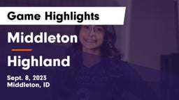 Middleton  vs Highland  Game Highlights - Sept. 8, 2023