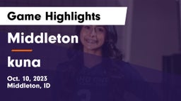 Middleton  vs kuna Game Highlights - Oct. 10, 2023