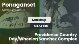 Matchup: Ponaganset High vs. Providence Country Day/Wheeler/Sanchez Complex 2017