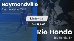 Matchup: Raymondville High vs. Rio Hondo  2016