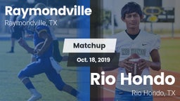 Matchup: Raymondville High vs. Rio Hondo  2019