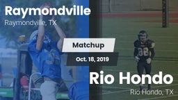 Matchup: Raymondville High vs. Rio Hondo  2019