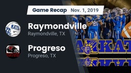 Recap: Raymondville  vs. Progreso  2019