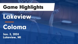 Lakeview  vs Coloma  Game Highlights - Jan. 3, 2024