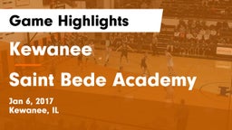 Kewanee  vs Saint Bede Academy Game Highlights - Jan 6, 2017