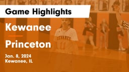 Kewanee  vs Princeton  Game Highlights - Jan. 8, 2024