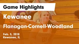 Kewanee  vs Flanagan-Cornell-Woodland Game Highlights - Feb. 5, 2018