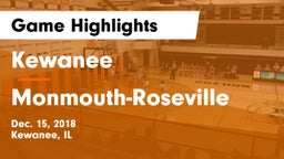 Kewanee  vs Monmouth-Roseville Game Highlights - Dec. 15, 2018