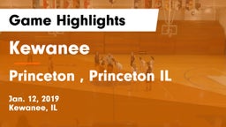 Kewanee  vs Princeton , Princeton IL Game Highlights - Jan. 12, 2019