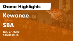 Kewanee  vs SBA Game Highlights - Jan. 27, 2022